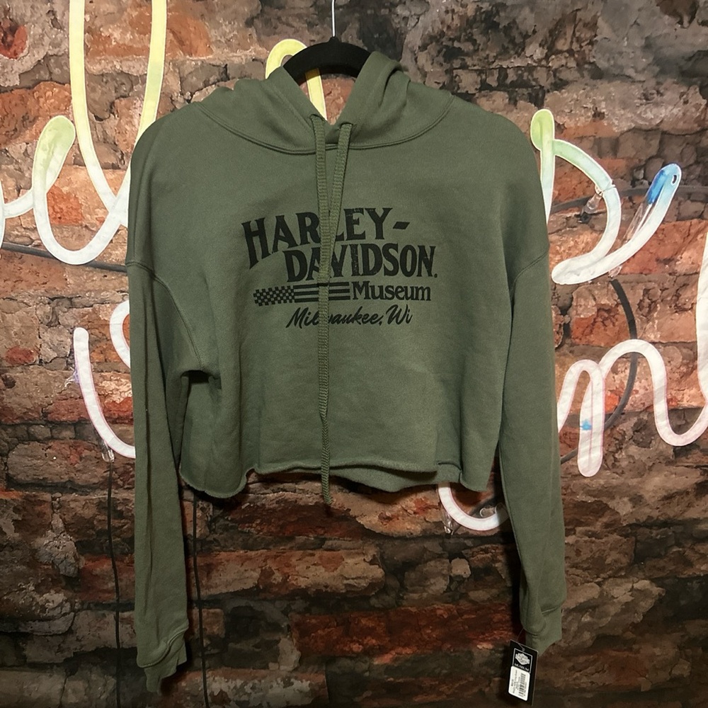 Harley Davidson Crop Hoodie